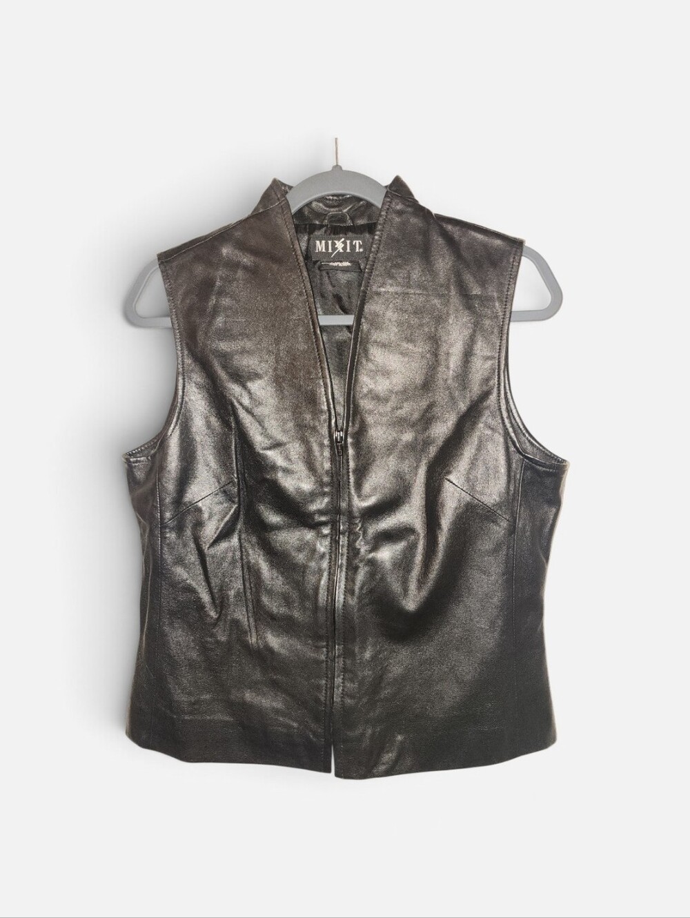 Vintage 90's Mixit Womens Sz 10 Leather Biker Jacket Y2K